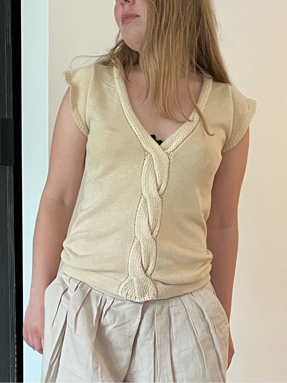 Knit cream top